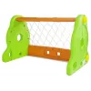 LEAN TOYS Portería de fútbol para niños verde y naranja