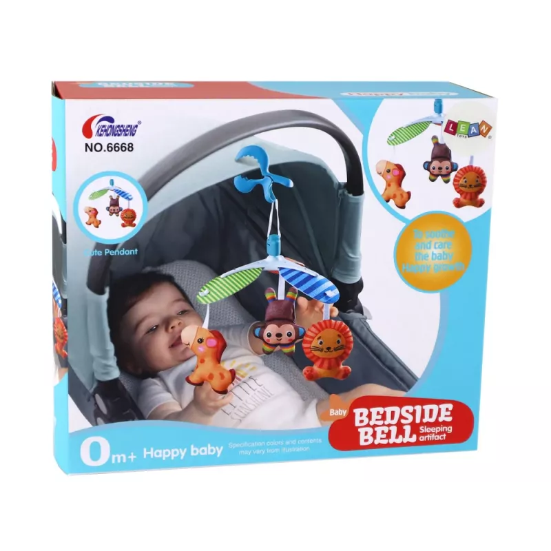 LEAN TOYS Móvil infantil con pinza animal portátil