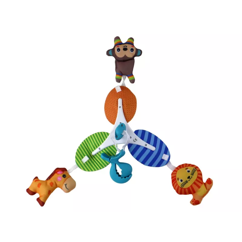 LEAN TOYS Móvil infantil con pinza animal portátil