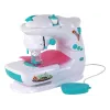 Lean Toys máquina de coser para niños - blanca, a pilas, juguete realista con pedal y luz LED