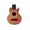 LEAN TOYS Guitarra infantil con acabado de madera marrón y púa, 6 cuerdas de nailon, acústica, a partir de 3 años
