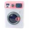 LEAN TOYS Lavadora de juguete para niños con tambor giratorio, luces y sonidos, blanco/rosa