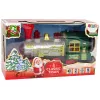 LEAN TOYS Locomotora navideña con luces y sonido verde a pilas