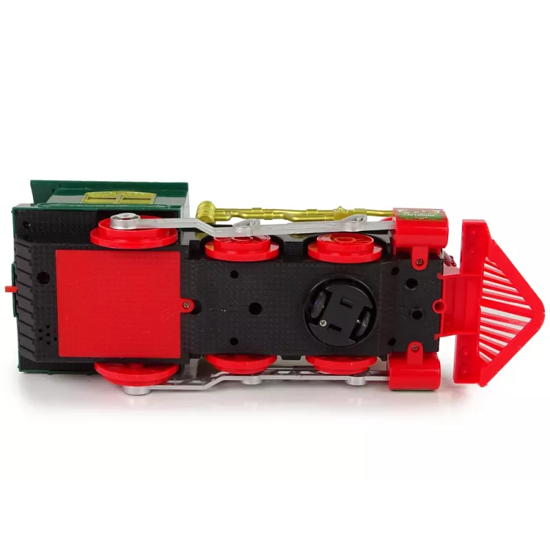 LEAN TOYS Locomotora navideña con luces y sonido verde a pilas
