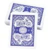Baraja de cartas clásica LEAN TOYS con recubrimiento de plástico azul - tamaño póker, 54 cartas, resistente a salpicaduras