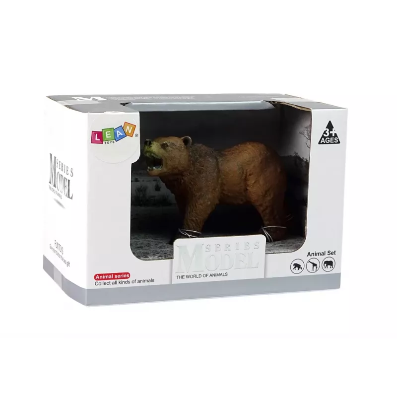 LEAN TOYS Figura de colección oso pardo animales del mundo