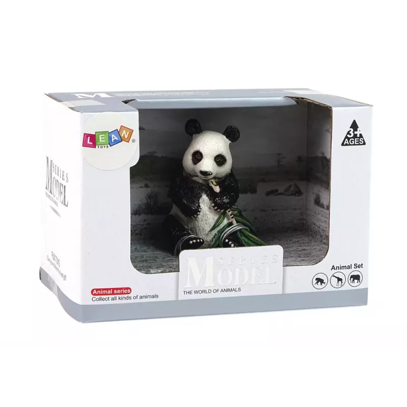 LEAN TOYS Figura de colección panda gigante con bambú