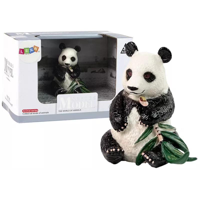 LEAN TOYS Figura de colección panda gigante con bambú
