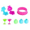 LEAN TOYS Set de manualidades Color Clay DIY casa tarta de cumpleaños - 24 colores pasta de modelar de secado al aire con herramientas, moldes y accesorios para niños a partir de 6 años