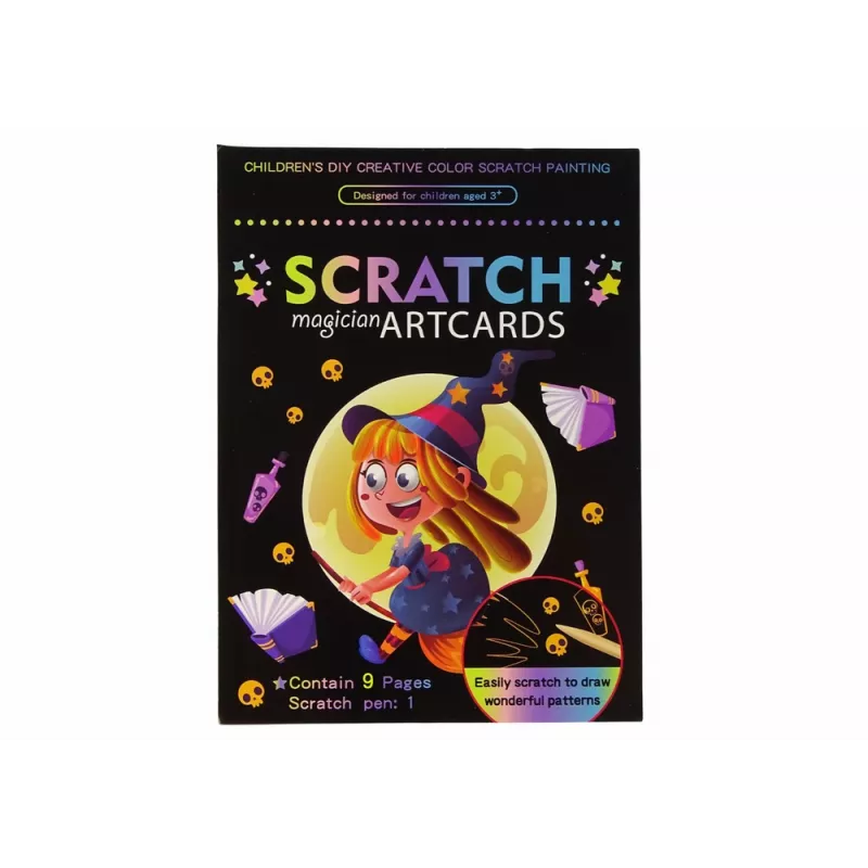 LEAN TOYS Libro para Colorear Rascando para Niños Mágico