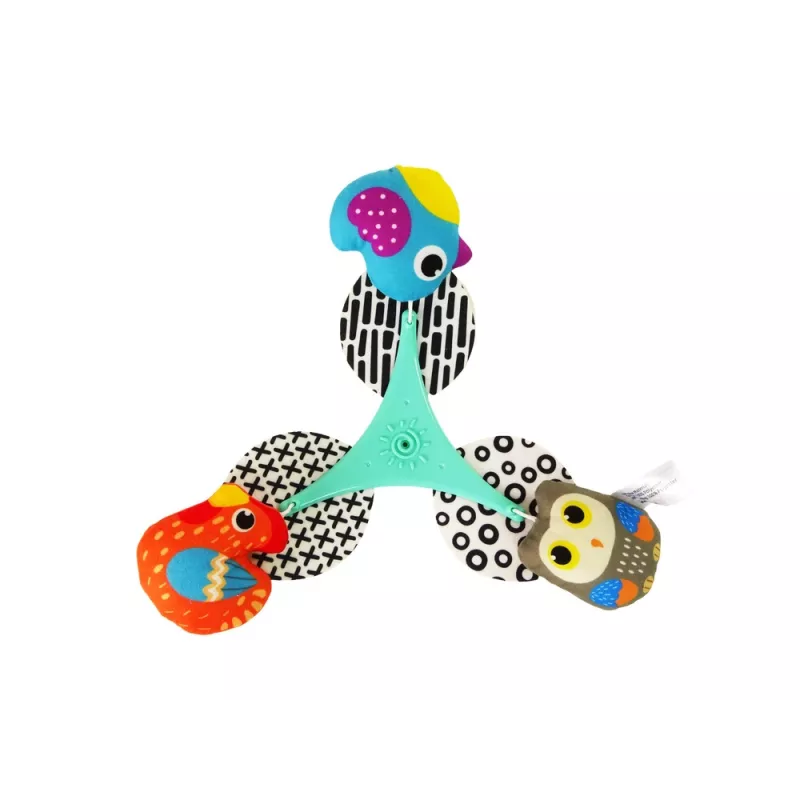 LEAN TOYS Carrusel de melodías pájaros de colores para cuna y carrito