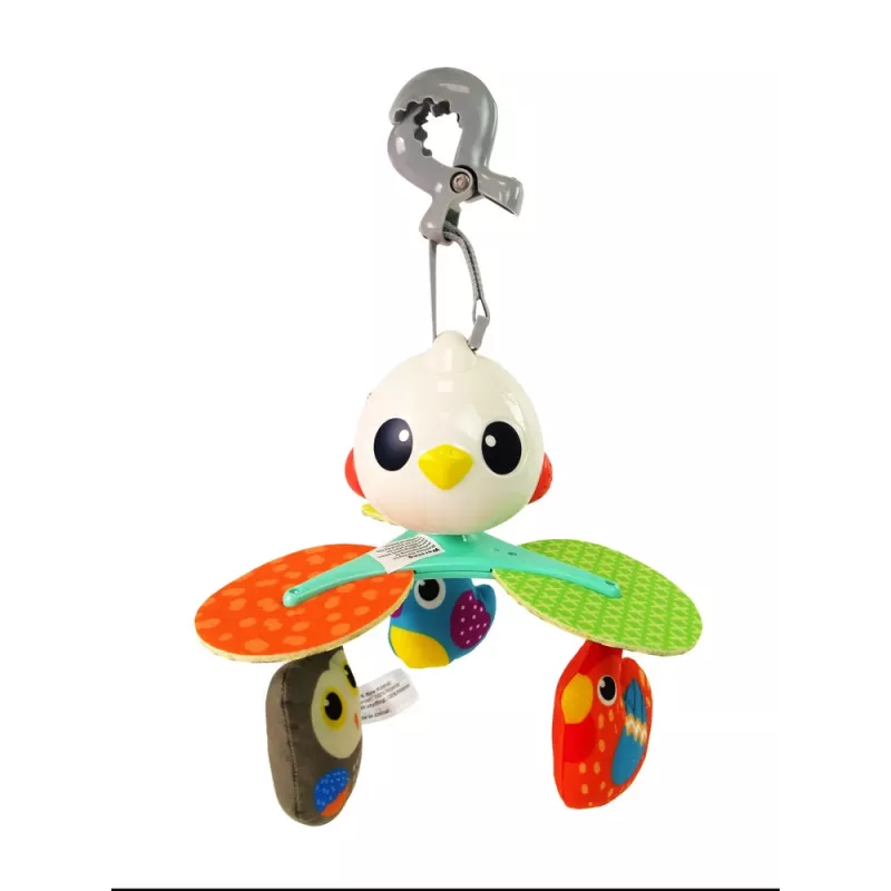 LEAN TOYS Carrusel de melodías pájaros de colores para cuna y carrito