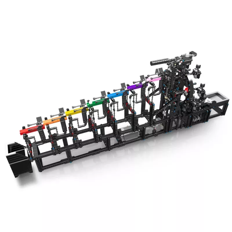 LEAN TOYS Pista de bolas de bloques de construcción con motor eléctrico 2520 piezas