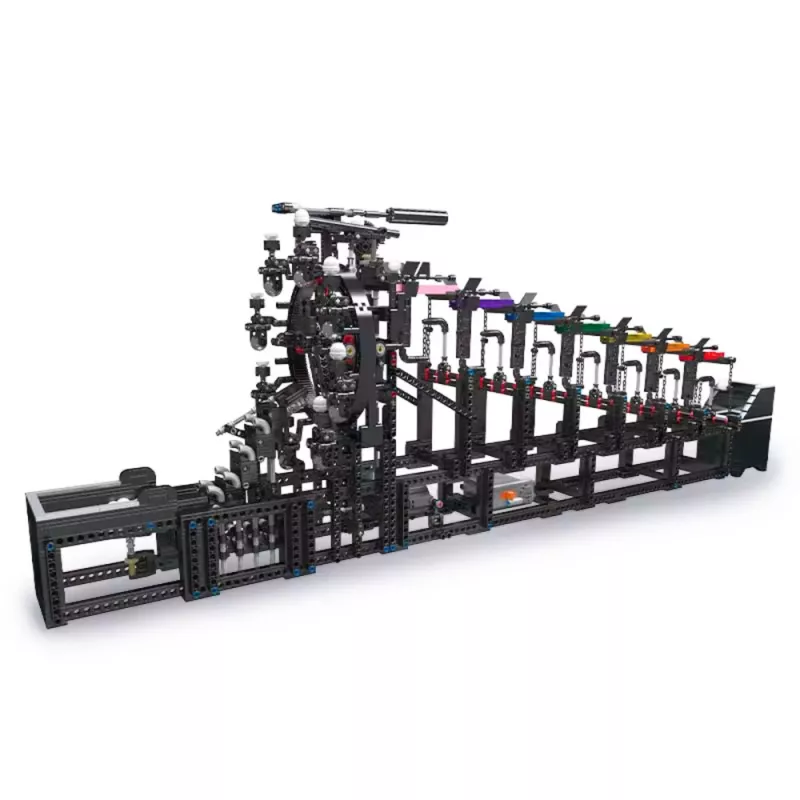 LEAN TOYS Pista de bolas de bloques de construcción con motor eléctrico 2520 piezas