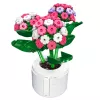 LEAN TOYS bloques hortensia rosa en maceta 342 piezas