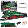 LEAN TOYS 23646 set de bloques de construcción locomotora de vapor RC con mando a distancia y vías, 2348 piezas