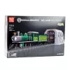 Bloques de construcción locomotora de vapor teledirigida RC LEAN TOYS verde 1212 piezas