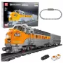 LEAN TOYS set de bloques de construcción - tren teledirigido gris/amarillo (1.751 piezas)