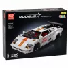 LEAN TOYS Bloques de construcción Coche deportivo mando a distancia RC Blanco 1384 piezas