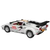 LEAN TOYS Bloques de construcción Coche deportivo mando a distancia RC Blanco 1384 piezas