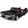 LEAN TOYS Bloques de construcción Coche clásico descapotable Cadi-Elrado Negro 1324 piezas