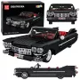 LEAN TOYS Bloques de construcción Coche clásico descapotable Cadi-Elrado Negro 1324 piezas