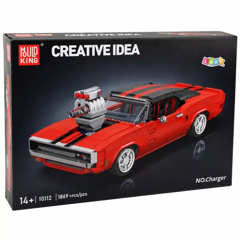 LEAN TOYS Bloques Coche Deportivo Charger Rojo 1869 Piezas
