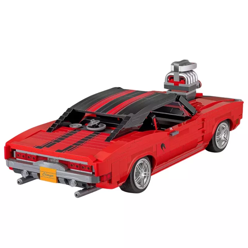 LEAN TOYS Bloques Coche Deportivo Charger Rojo 1869 Piezas