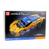 LEAN TOYS bloques de construcción coche deportivo RC – azul y naranja (1883 piezas, 2,4 GHz, escala 1:8)
