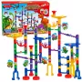LEAN TOYS juego de construcción pista de bolas túnel dinosaurios de colores 192 piezas