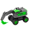 LEAN TOYS Vehículo de construcción excavadora cargadora bulldozer verde Drive Mix