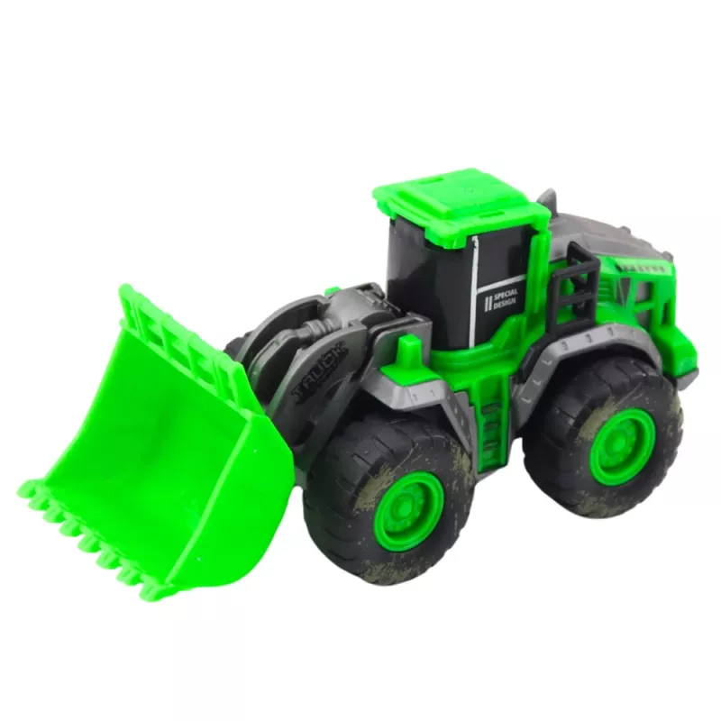 LEAN TOYS Vehículo de construcción excavadora cargadora bulldozer verde Drive Mix