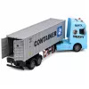 LEAN TOYS Camión portacontenedores con puertas que se abren, luz y sonido – azul, 54 cm