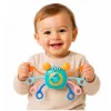 LEAN TOYS Juguete sensorial cangrejo para niños pequeños sonajero mordedor azul