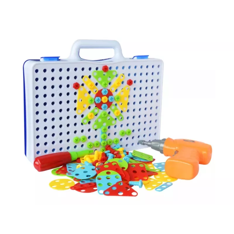 LEAN TOYS Puzzle mosaico creativo 4 en 1 destornillador 237 piezas