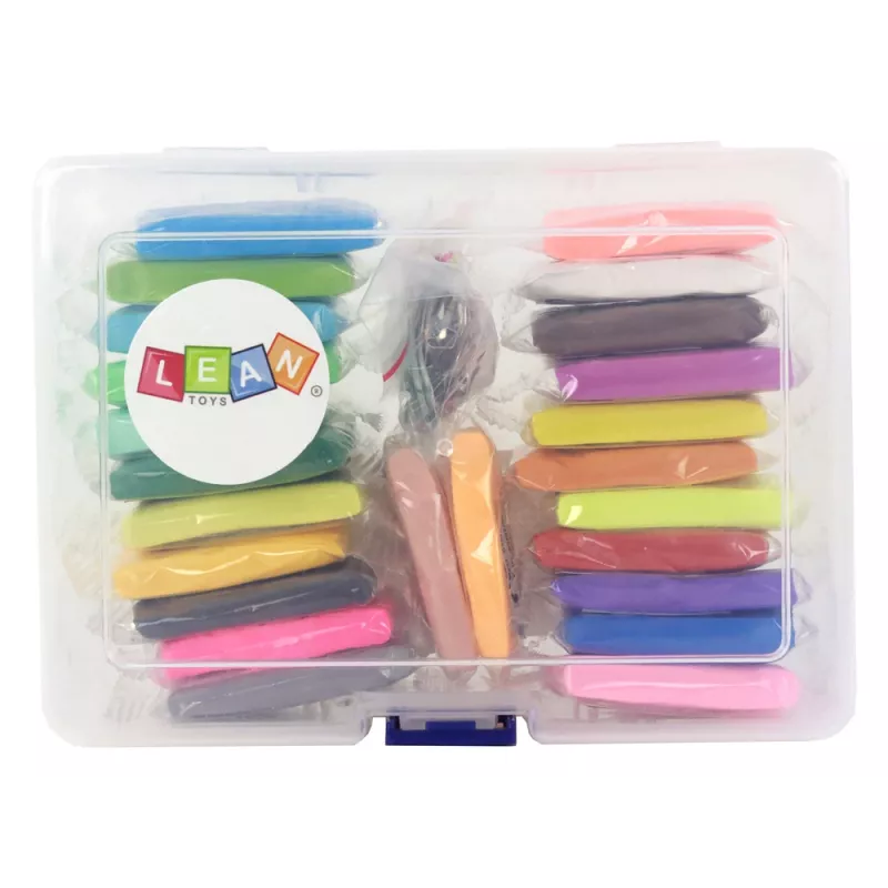 LEAN TOYS Set creativo plastilina pasta de modelar 24 colores accesorios