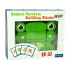LEAN TOYS Bloques de madera creativos espaciales puzzle 3D rana