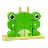 LEAN TOYS Bloques de madera creativos espaciales puzzle 3D rana