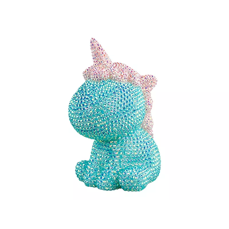 LEAN TOYS Kit creativo unicornio DIY diamantes cristales azul