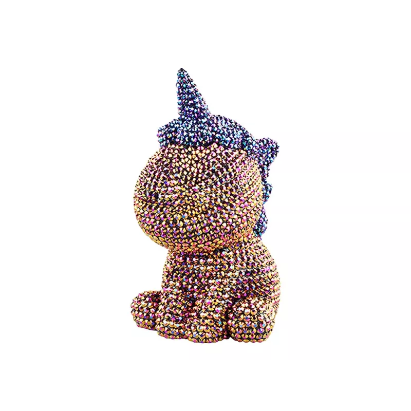 LEAN TOYS Kit creativo unicornio DIY diamantes cristales marrón