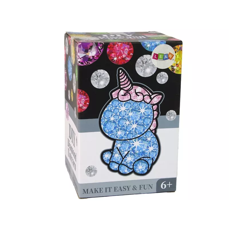 LEAN TOYS Kit creativo unicornio DIY diamantes cristales verde