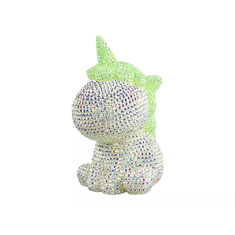 LEAN TOYS Kit creativo unicornio DIY diamantes cristales verde