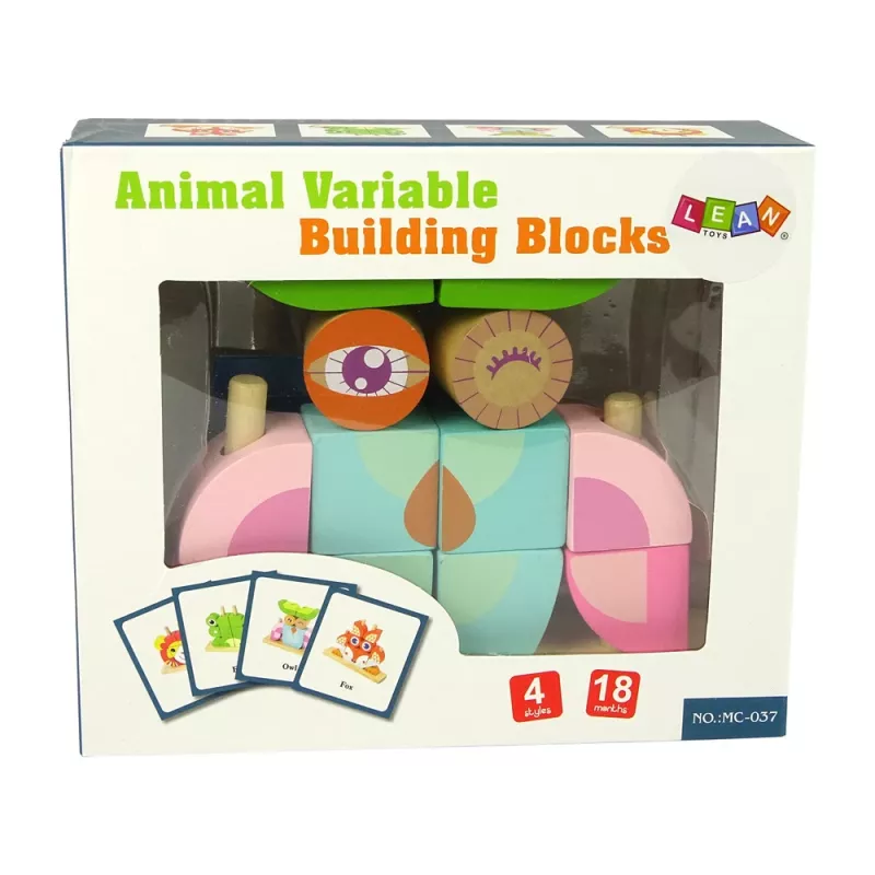 LEAN TOYS Puzzle de madera creativo espacial búho 3D