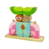 LEAN TOYS Puzzle de madera creativo espacial búho 3D