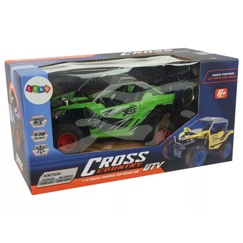 LEAN TOYS Coche teledirigido todoterreno cross country 27 MHz verde