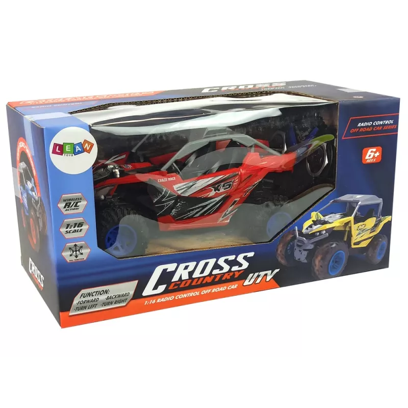 LEAN TOYS Coche teledirigido todoterreno cross country 27 MHz rojo