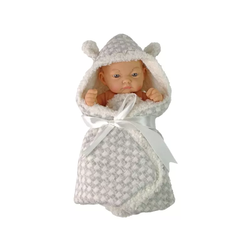 LEAN TOYS Muñeca bebé adorable gris Cocard