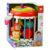 LEAN TOYS Cubo sensorial cilíndrico Clasificador de formas interactivo con luz y sonido - Multicolor (22659)