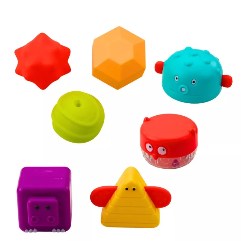 LEAN TOYS Cubo sensorial cilíndrico Clasificador de formas interactivo con luz y sonido - Multicolor (22659)