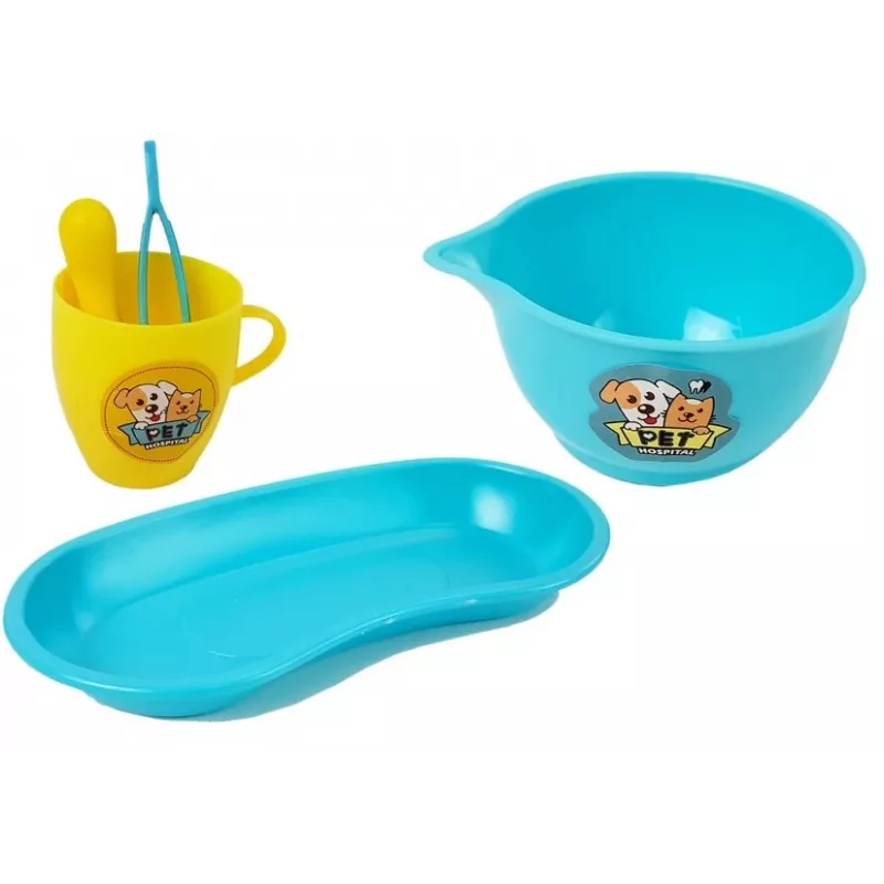 LEAN TOYS Set de dentista para perros, pequeño maletín de médico. Cepillo de dientes. Pasta de dientes de juguete.